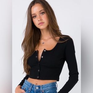 Princess Polly Double Vision Ribbed Crop